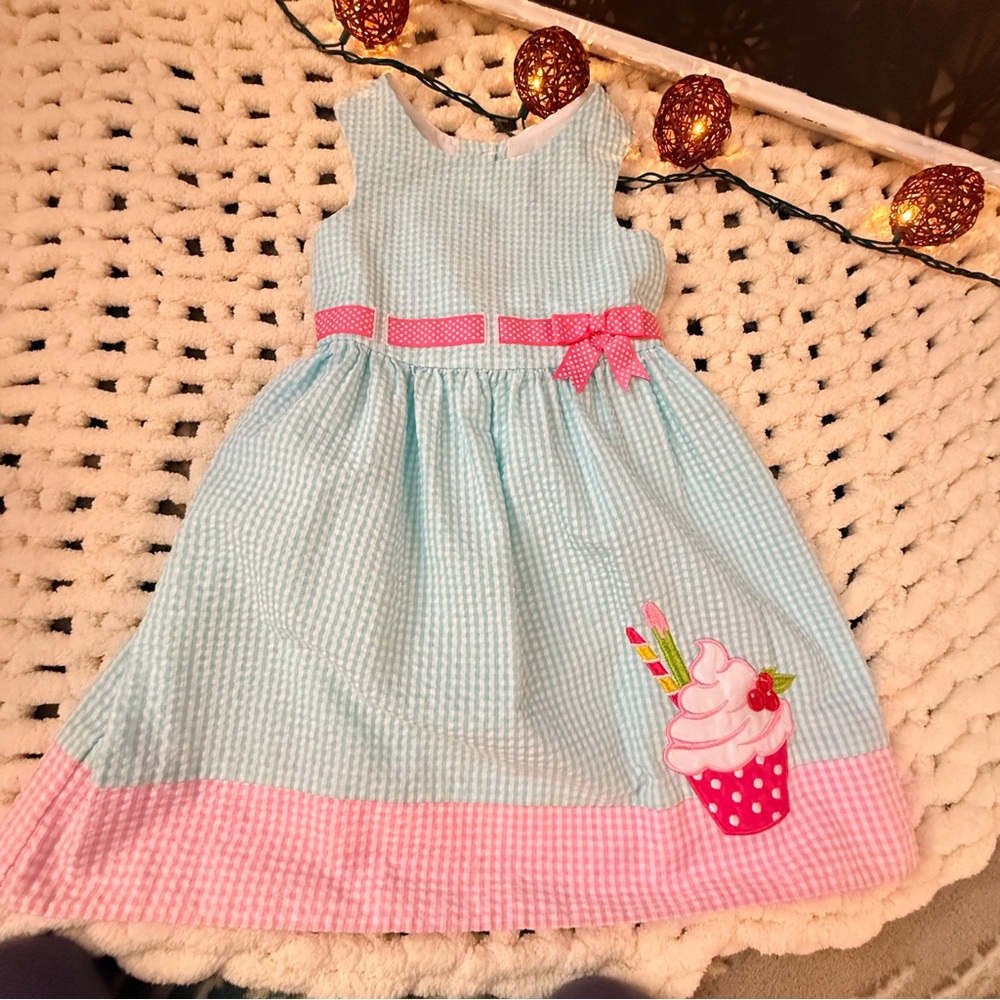 Adorable Blue and Pink Cupcake Dress